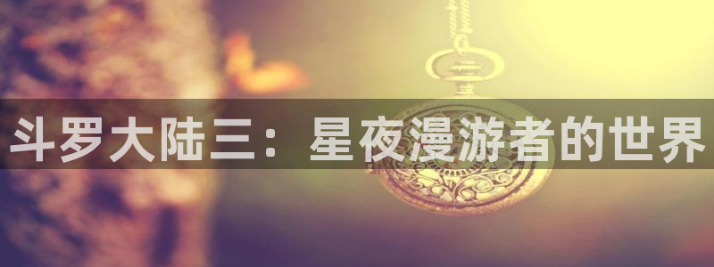 成人动漫天堂网：斗罗大陆三：星夜漫游者的世界